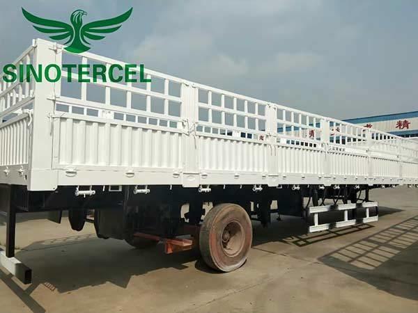 3 Axes Fence Cargo Semi Trailer 40 Ton 40 Foot Semi Trailer