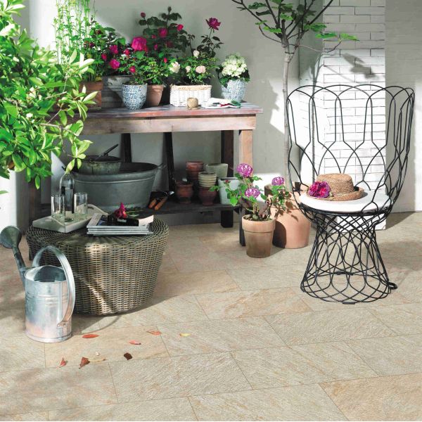 Плитка фарфора песка каменная на открытом воздухе/плитки фарфора Матт камина Креам