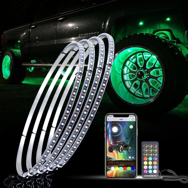 12V Multicolor LED Headlights , Singal Row Led Rgb Car Lights