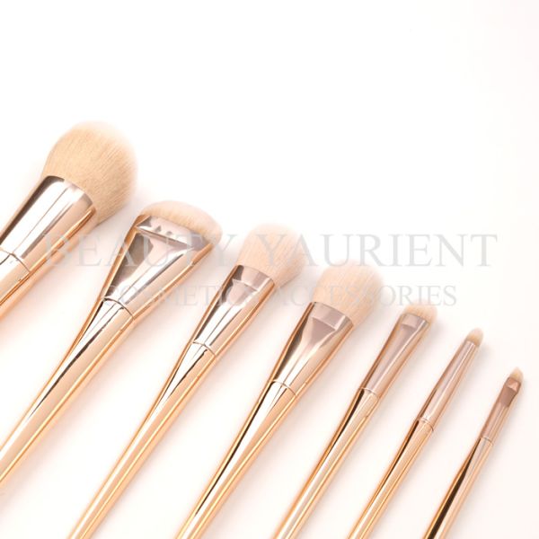 Unique Color Ladies Make Up Brushes PBT Hair 7pcs Brush Set Skin Friendly