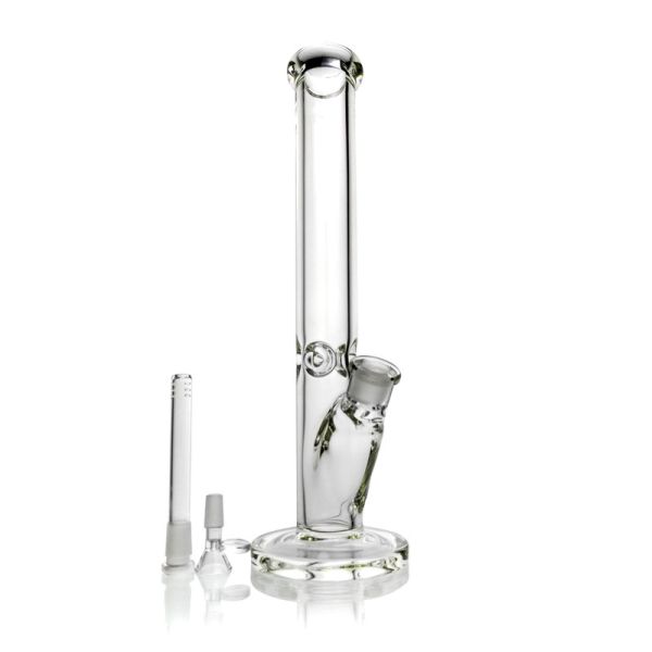 9mm Thick Glass Water Bongs , Glass Smoking Water Pipes All Clear