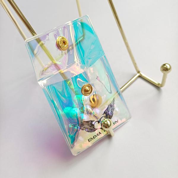 Wholesale Holographic Packing Bag Jewelry Pouch Custom Frosted Zipper Bag For Jewelry
