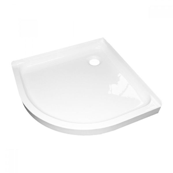 Single Color Roud Acrylic Shower Tray with Topmount Installation and Drainage System