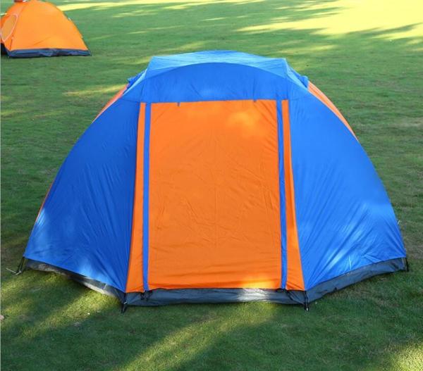 6-8 Person Double Layer Two Doors Camping 6-8 Person Waterproof Dome Shelter Family Cabin Large Hexagon Tent(HT6083)