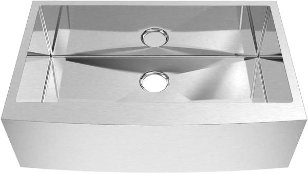 33 Inch Farmhouse Apron Front Kitchen Sink Undermount Deep SS 16 Gauge