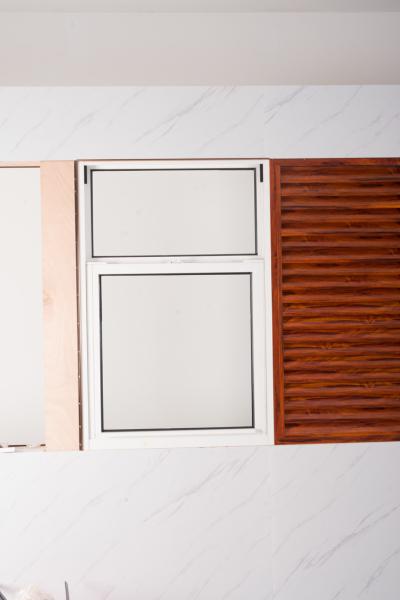 White up down Aluminium Glass Window Powder Coating Corrosion Resistant