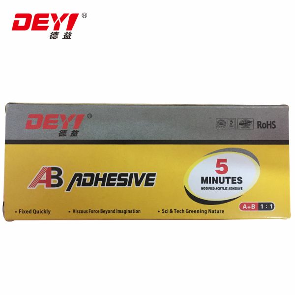 Période de garantie de 12 mois 20g 80g tubes Acrylique Ab colle pour réparation rapide de métal