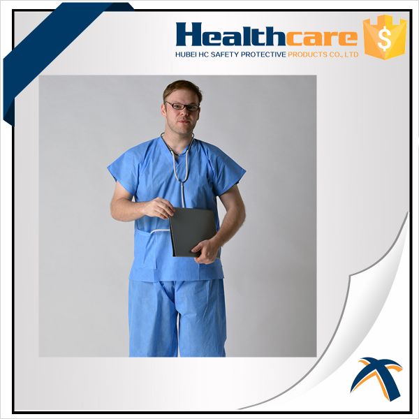 PP / SMS Non Woven Disposable Lab Jackets Fluid Resistant