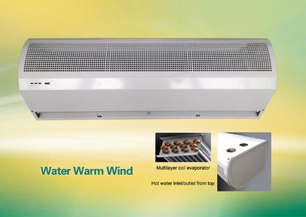 2024 Fonte de água Evaporador Ventilador bobina Série Cortina de ar aquecido para 1m, 1,5m, 2m Porta