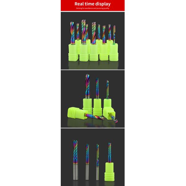 3.175mm Solid Carbide Single O Flute Downcut Spiral Endmill 1F Milling Cutter for Acrylic MDF Aluminum Wooddown-Cut Router Bits