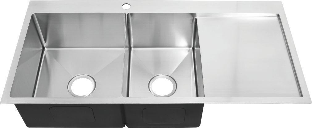 Глубокая кухонная раковина нержавеющей стали, верхняя кухонная раковина угла держателя с узким зазором