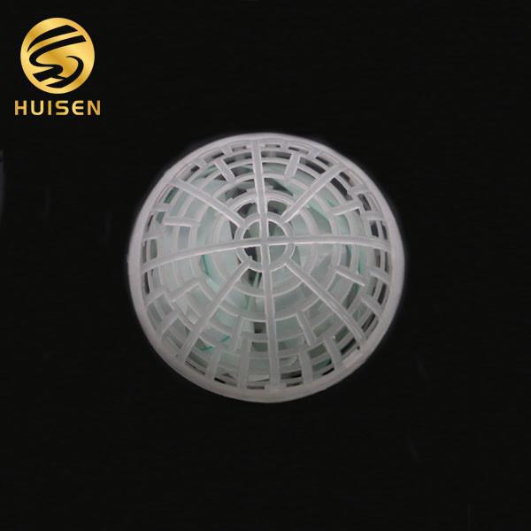 Waste Water Suspended Bio Filler Ball / Mbbr Bio Media White Color Woven Bag Pack