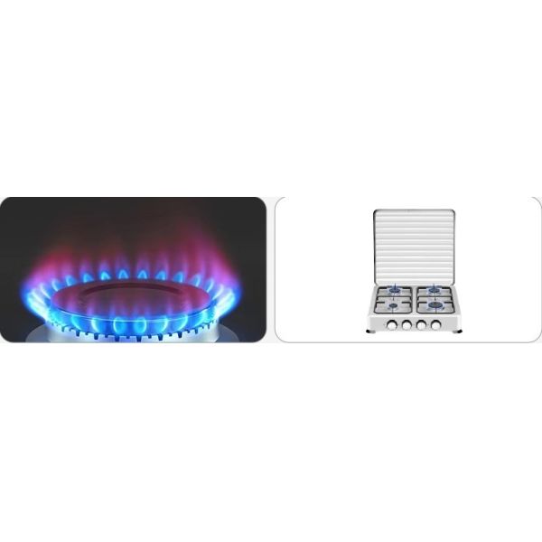 Estufa comercial de 4 quemadores para trabajo pesado, uso en exteriores, hotel, portátil, fácil de limpiar