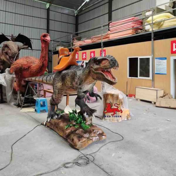 Animatronic T Rex Dinosaur Ride Sunproof Waterproof Artificial Dinosaur
