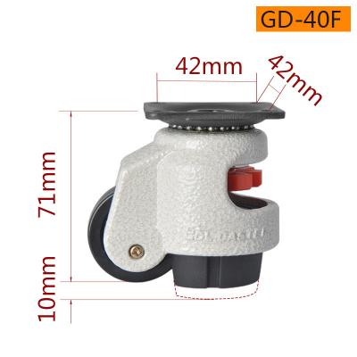 EDL Plate Leveling Casters 50-1500kg Load Carbon Steel Base