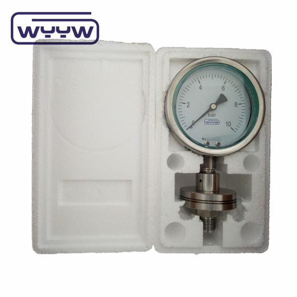 SS316 Diaphragm Seal Pressure Gauge 100mm Anti Corrosive Stainless Steel Pressure Gauge