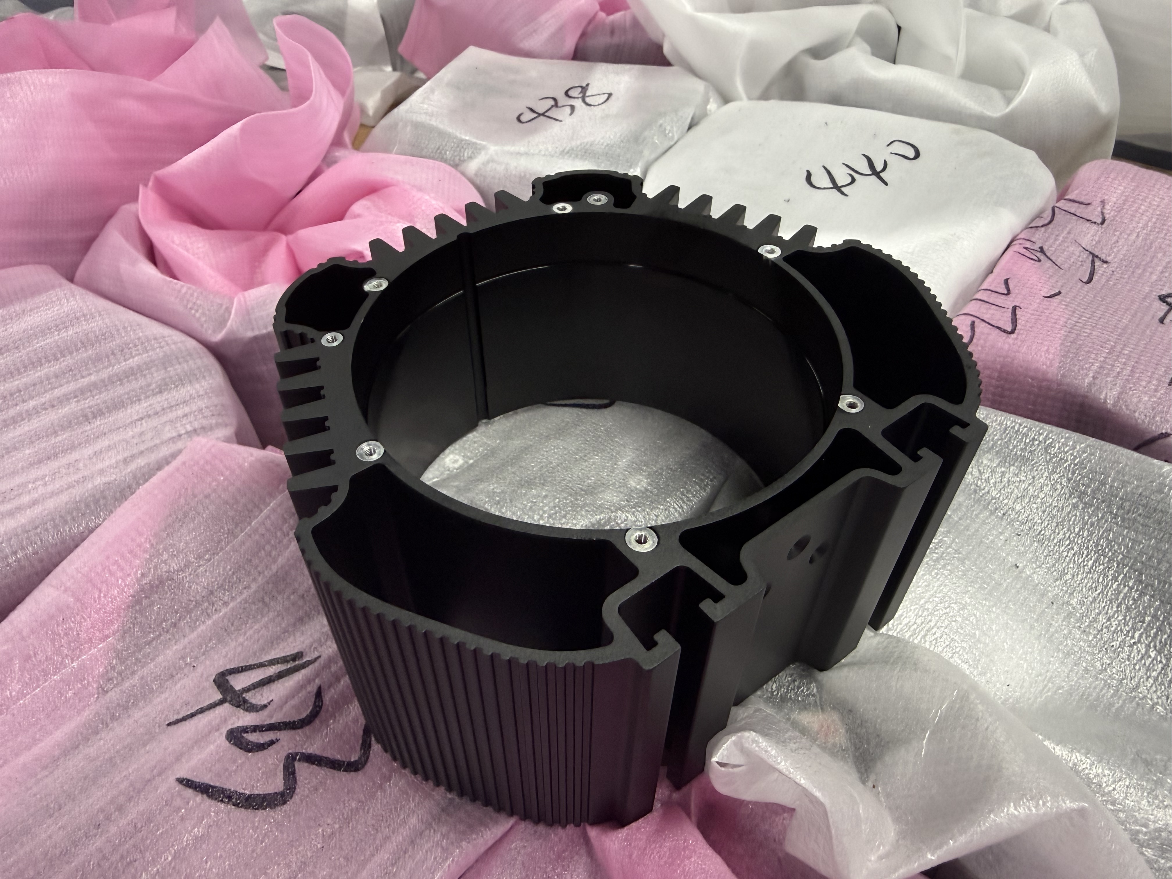 Custom 6063 Aluminum Heat Sink Extrusion Profile OEM CNC Machining Anodized Industrial Heatsink Manufacturer