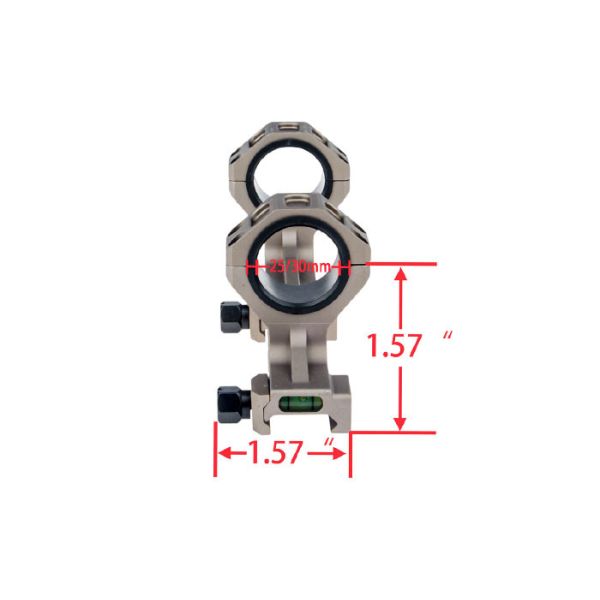 ANS 25 / 30mm Picatinny Ring Mounts Universal Mount With Level Instrument