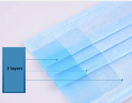 CE Approved Meltblown Filter 3 Ply Face Mask Doctors Wear