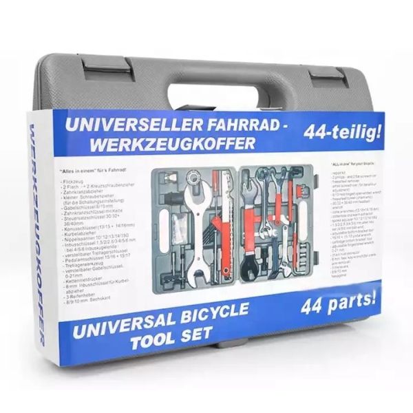Portable Bike Repair Tool Kit 44pcs for Mountain and Road Bikes Packing Size 34*32.5*28cm