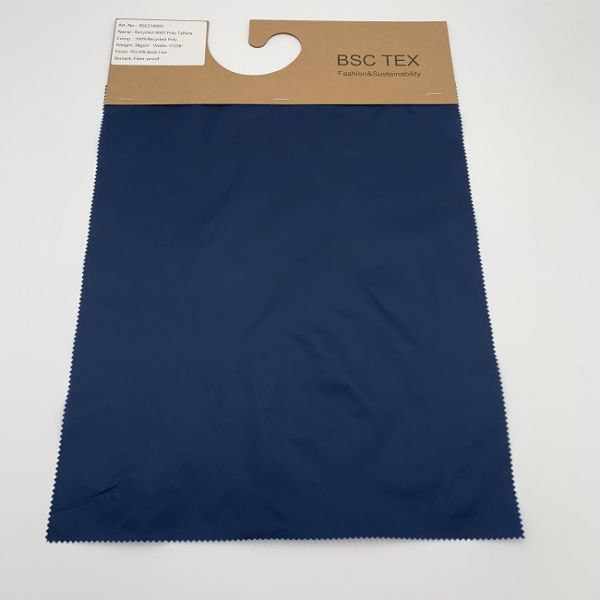 400T 20D X 20D Recycled Polyester Fabric Polyester Taffeta Fiber Proof