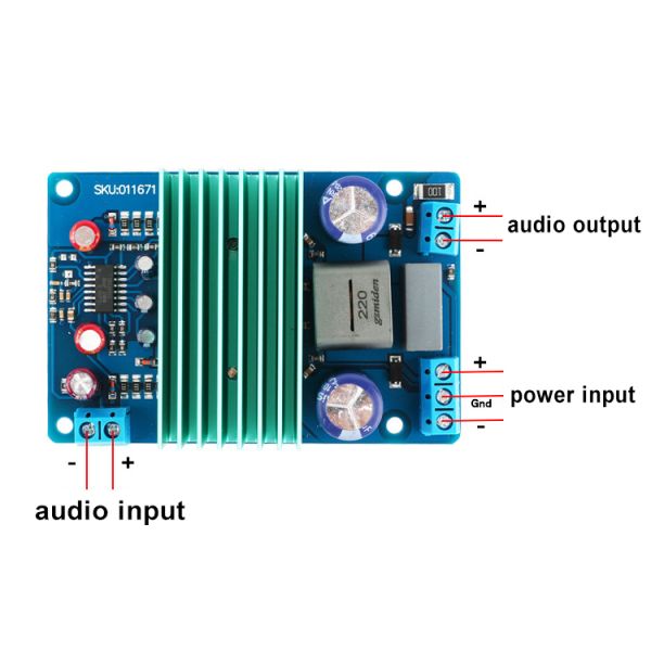 High Power 250W Class D HIFI Digital Amplifier Board LM3886 Receiver for Professional