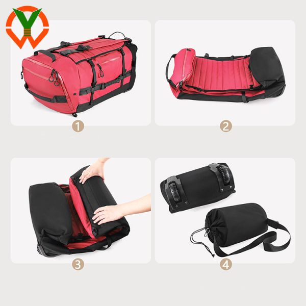 Grand sac à dos à roulettes imperméable à l'eau 86L Design de sac de voyage pliable pour un voyage pratique