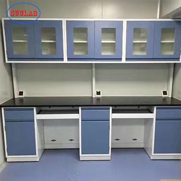 Alkali Resistant Hospital Lab Furniture Wall Bench C Frame Waterproof