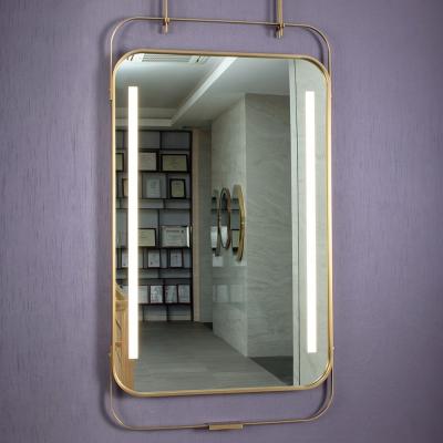 Natal Luxo Quadrado Quadro Decorativo Mural Montado Espelho com Iluminação