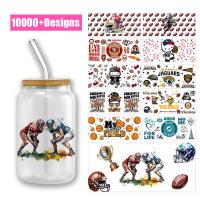 Ballons de sport de rugby UV DTF enveloppes de tasse pour espagnol 16 oz Tumbler Balls de sport