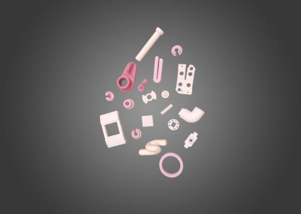 High Temperture Al2O3 White Ceramic Pulley Pink Ceramic Eyelet Guide Industrial Ceramic Application