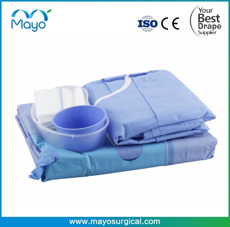 Sterile C-section Pack Disposable Caesarean Delivery Drape Kit for Maternity Hospital