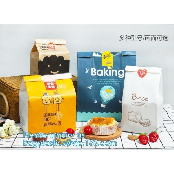 FDA food grade custom printed clear plastic bread bags,Food Grade Side Gusset