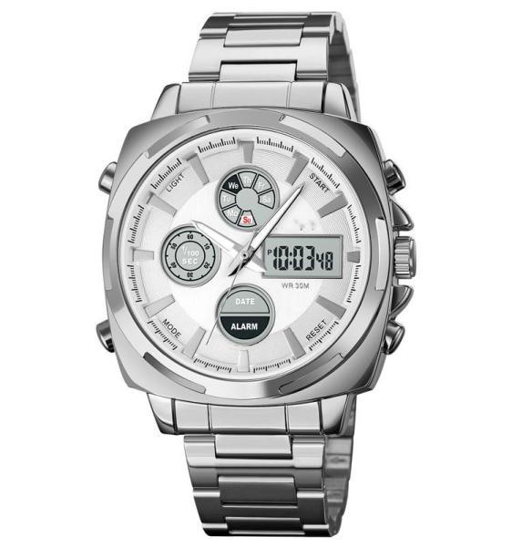 fashion stainless steel reloj hombre lujo digital analog watches for men digital analog watch 1673