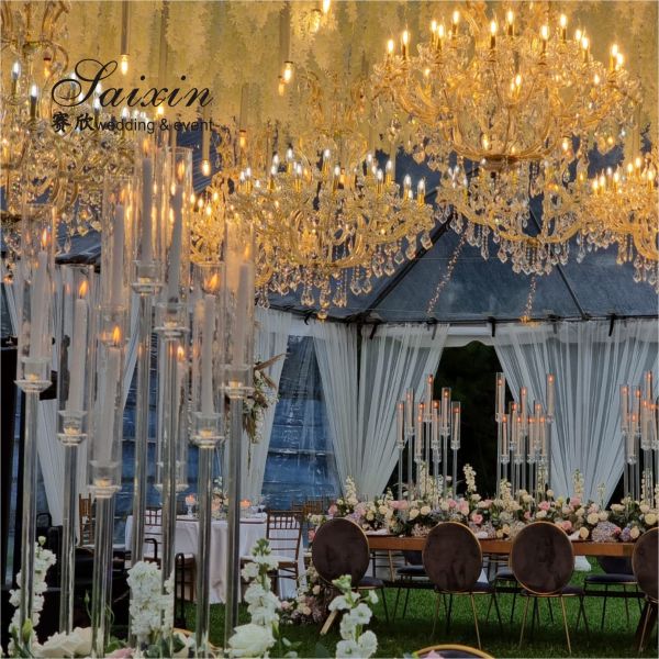 Антикварный золотой кристаллический люстра лампы потолок роскошный K9 свадебный потолок украшения