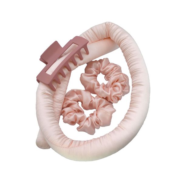 Silk Hair Curler Roller Curling Ribbon Scrunchies Set for Curling Hair 100% Pure Mulberry Silk and Acceptable Logo