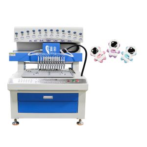 12 Colors Enlarged Automatic Silicone Label Dispensing Machine for PVC Keychain Making