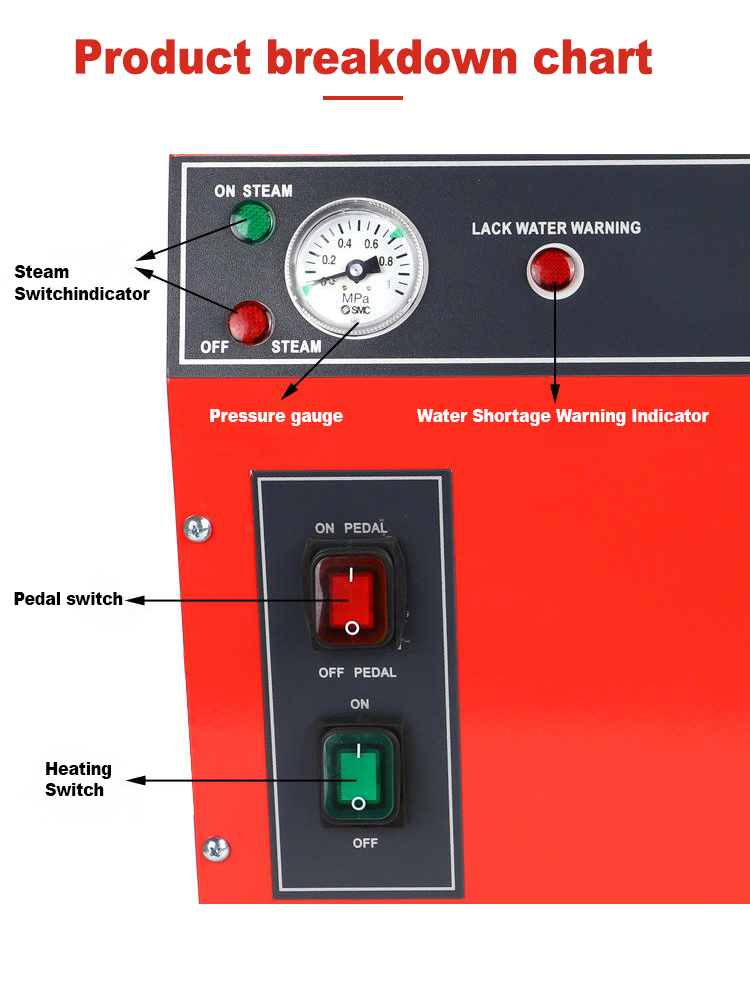 Industrial Grade Jewelry Steam Cleaning Equipment, 1300W Power, 304 Stainless Steel Construction, 4kg Steam Pressure, 6L Capacity