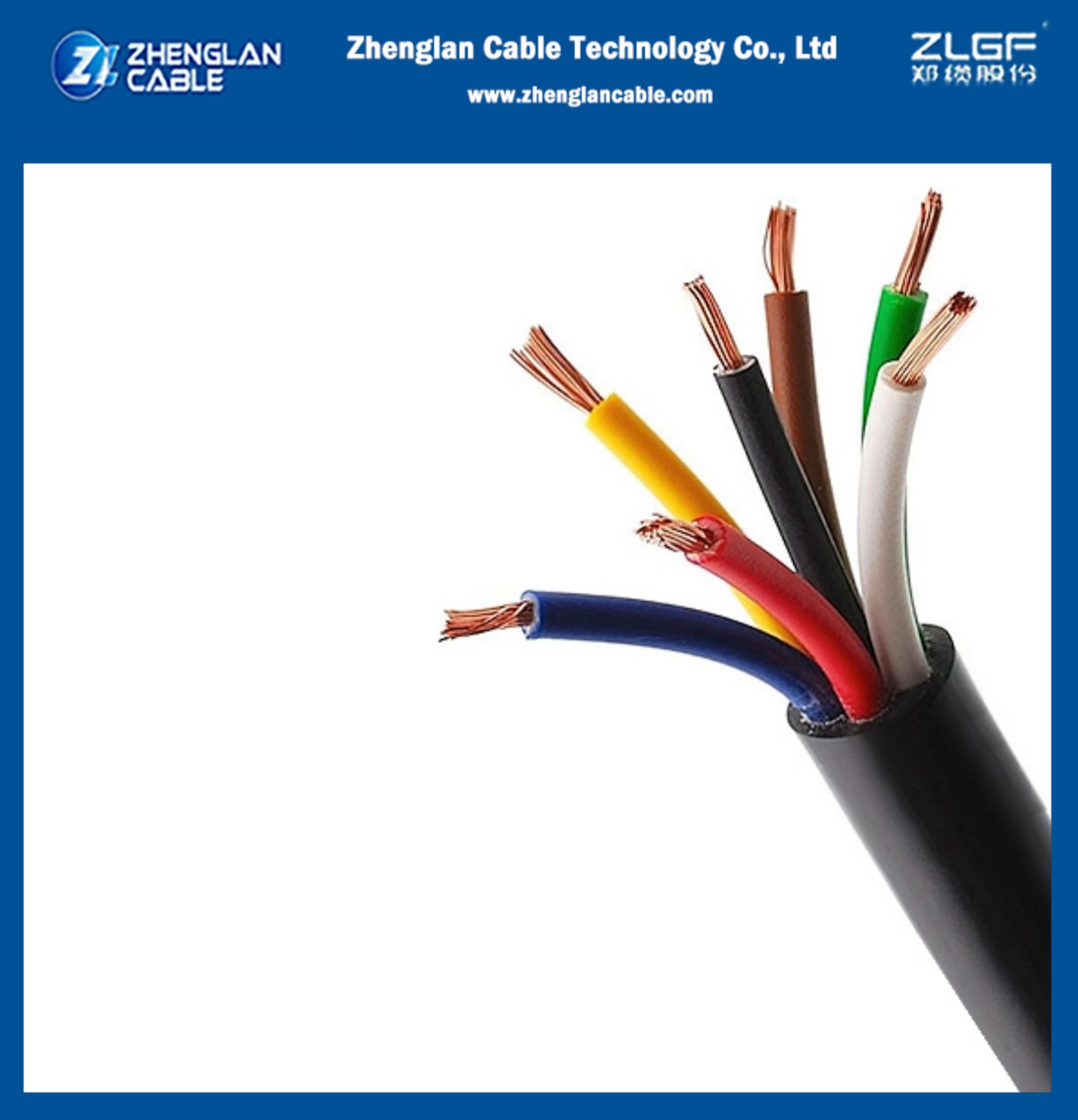 7X1.5mm2 600V CU/PVC/PVC многоядерный кабель управления IEC60502-1