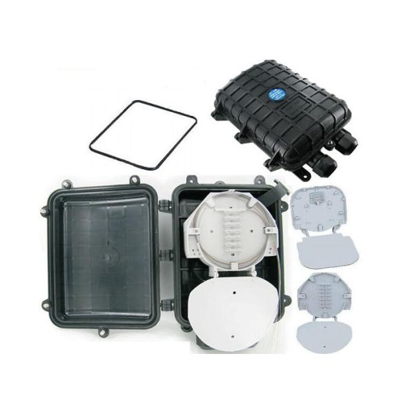 Соединяя распределительная коробка черноты закрытия кабельного сростка оптического волокна рукавов на открытом воздухе