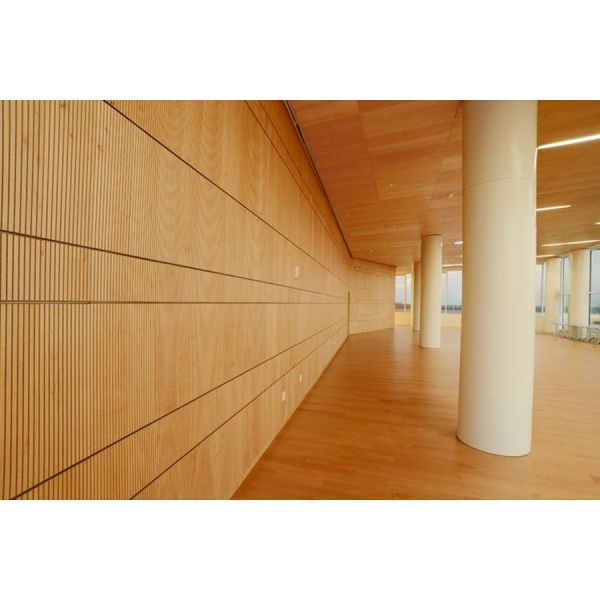 12mm Thickness Decorative Wooden Grooved Acoustic Panel for Ceiling and Wall