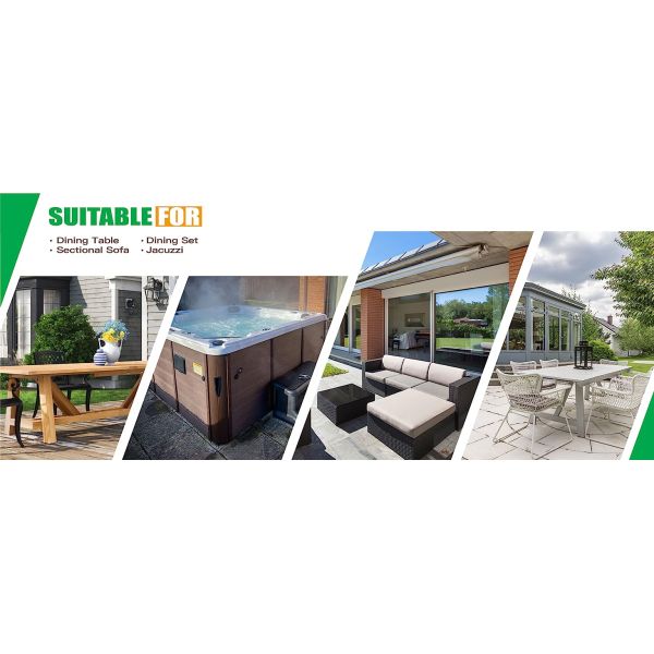 Outdoors Heavy Duty Waterproof Anti-UV Extra Large Patio Furniture/Sectional Sofa Cover,140