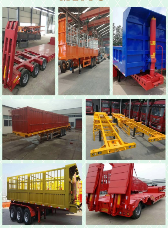 3 axles 13meters Flat bed semi trailer for 20ft/40ft containers from China in factory price Fuwa 3 axles trailer