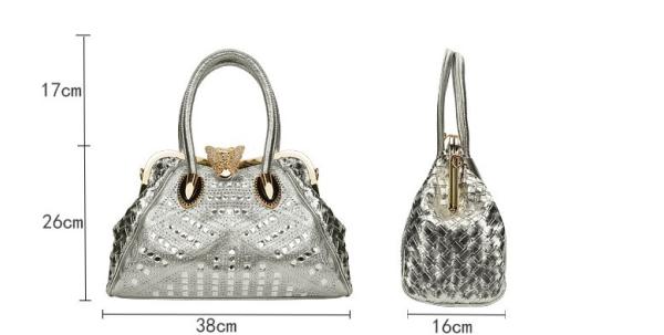 The new 2016 spring and summer fashion classic rhinestone butterfly buckle shoulder bag female bag Europe and shells