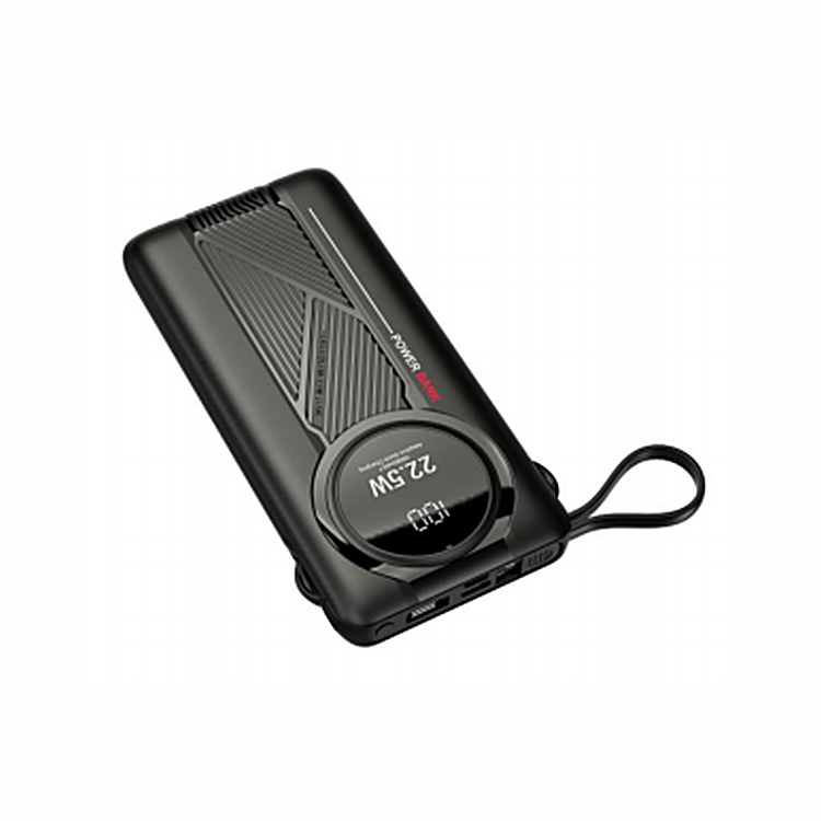 10000mAh Power Bank Built-in 3 Cables 22.5W Fast Charging Portable Charger with USB C Micro Cable for iPhone Samsung