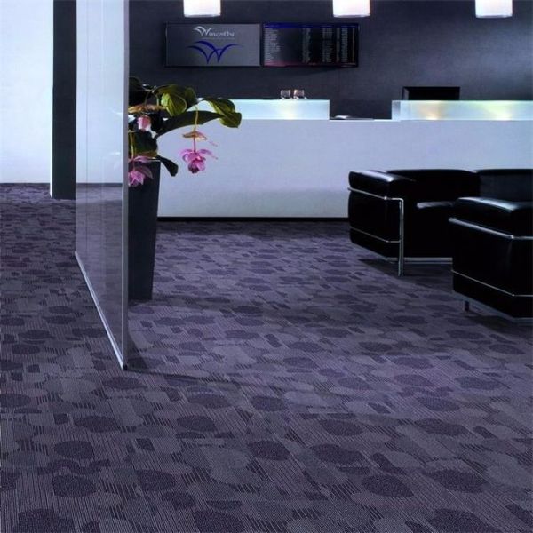 Office Nylon Textured Plush Carpet Rib Pattern Fire Resistant Feature