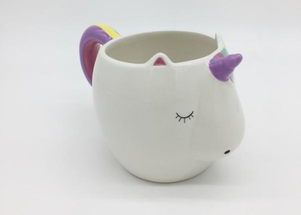 500ml Capacity Ceramic Unicorn Mug , Dolomite Handmade Stoneware Coffee Mugs