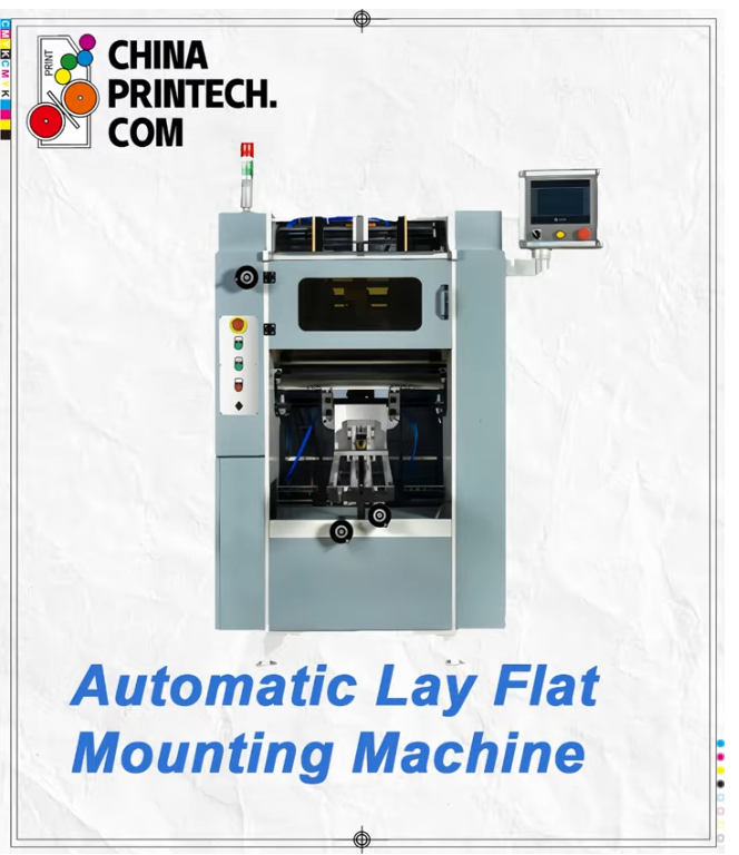 Automatic Lay Flat Mounting Machine With Automatic Feeding, Cold Gluing,
