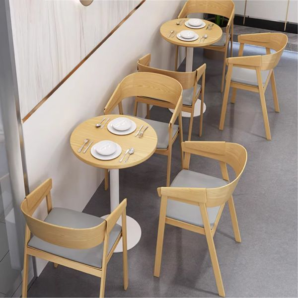 Restaurant Furniture Customized Light Luxury Dining Furniture Cafe Table and Chair Dessert Restaurant Sofa Booth Set