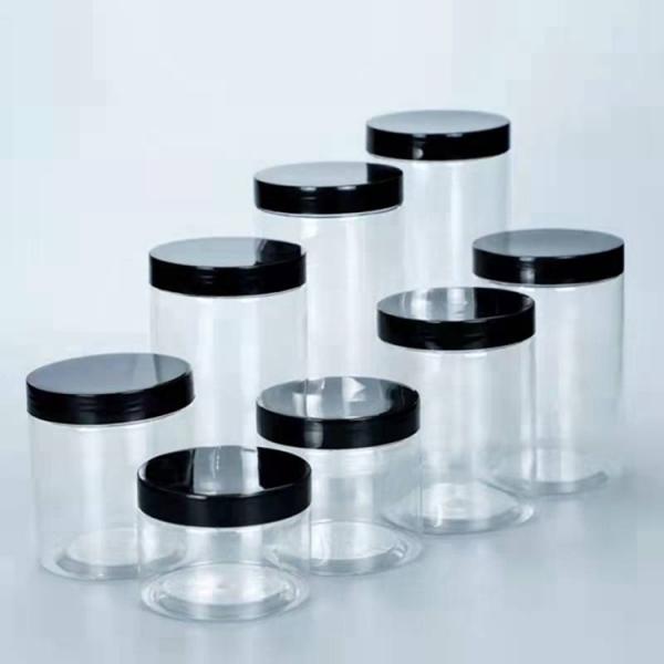 Transparent Aluminium Lid Frosted Plastic Bottles 500g